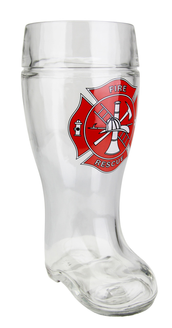 Firefighter Glass Beer Boot 1 Liter