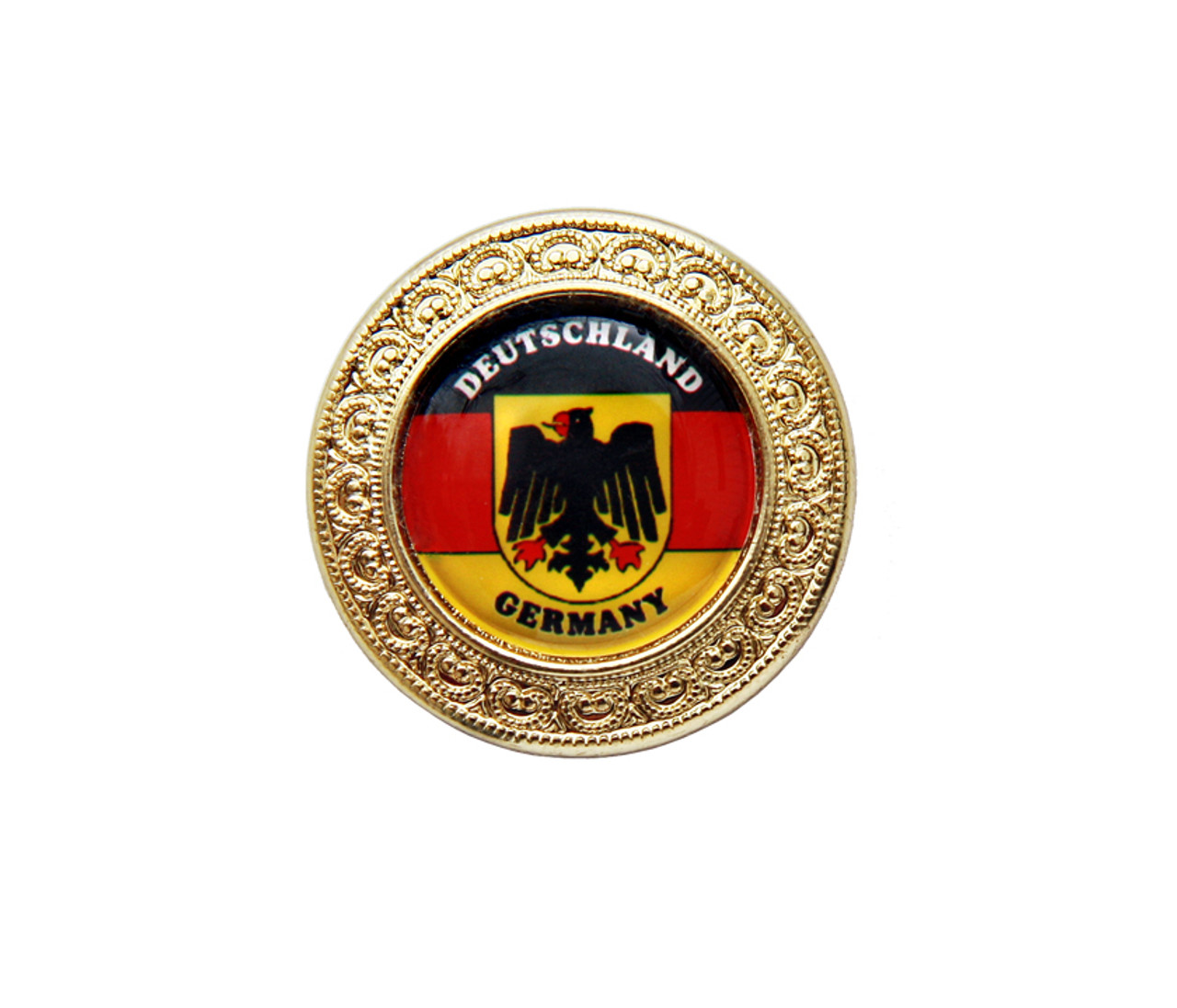Gold Deutschland Eagle Medallion Hat Pin Germansteins Com