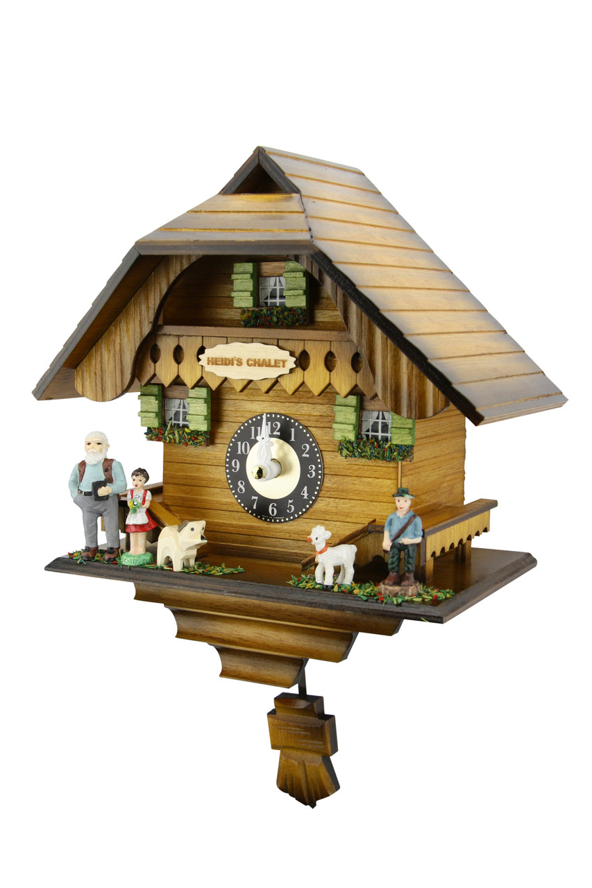 Heidis Chalet Black Forest Quartz Cuckoo Clock - GermanSteins.com