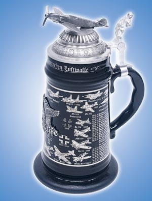 BAUSCH Made in Germany ドイツ製 Luftwaffe Historic Beer Stein - GermanSteins.com