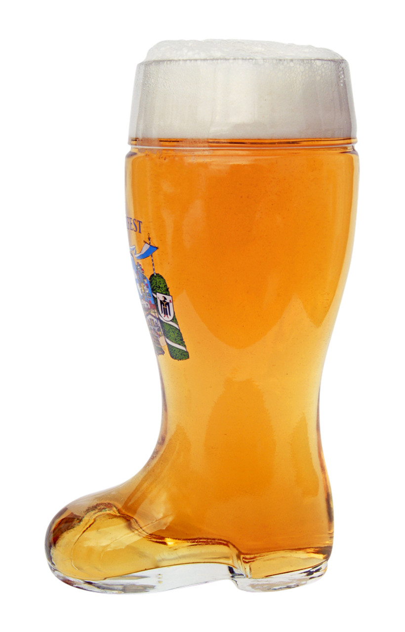 Oktoberfest Glass Beer Boot 1 Liter