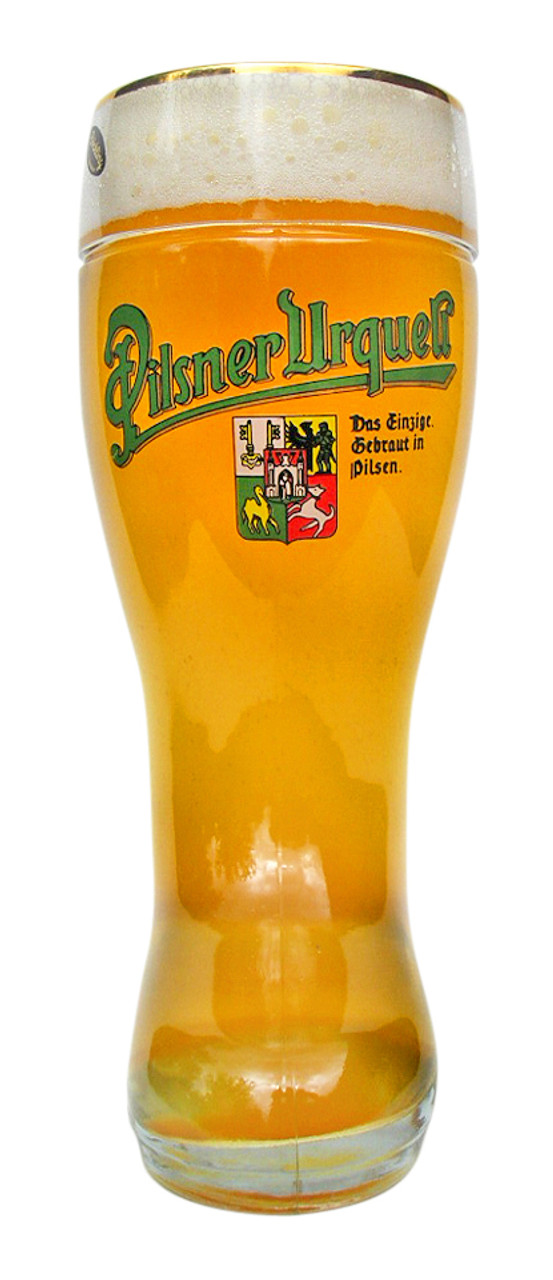 Pilsner Urquell Glass Beer Boot 1 Liter - GermanSteins.com