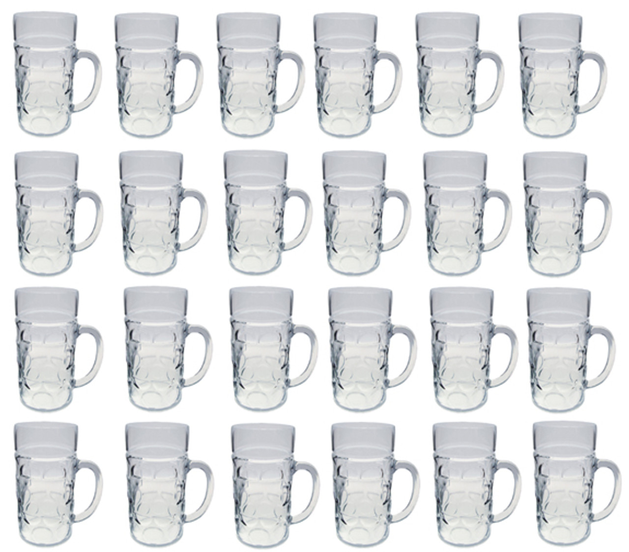 Plastic Beer Mug 24 Pack 1 Liter