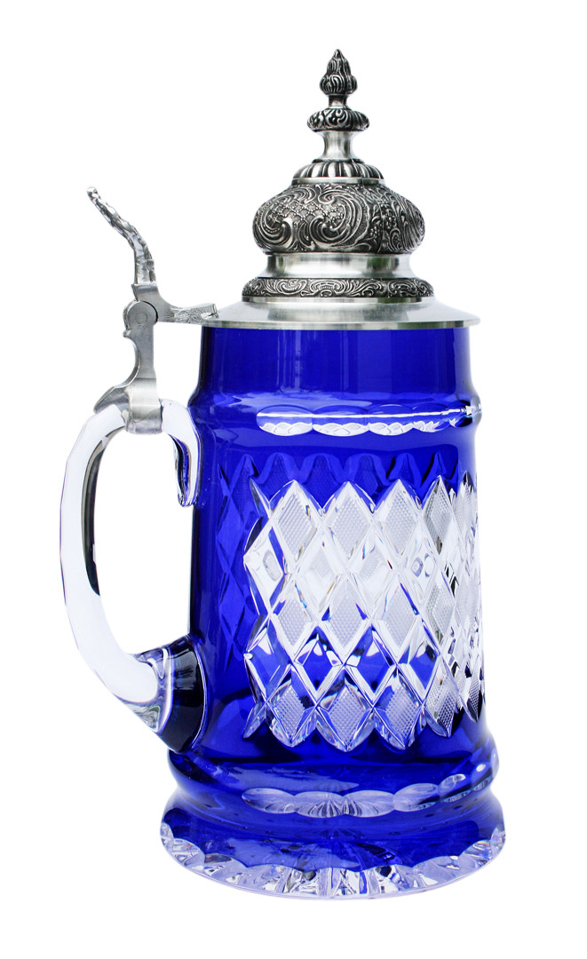Lord of Crystal Beer Stein | Blue Crystal German Beer Stein