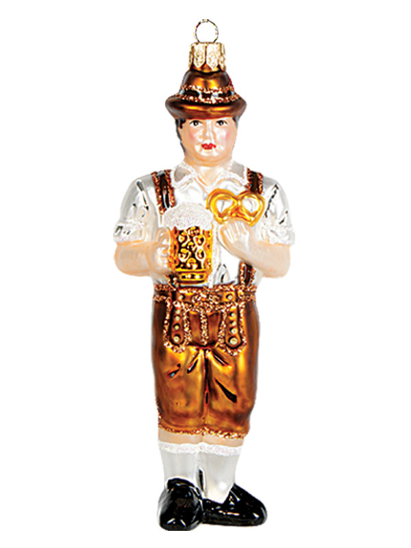 Bavarian Man German Glass Christmas Ornament