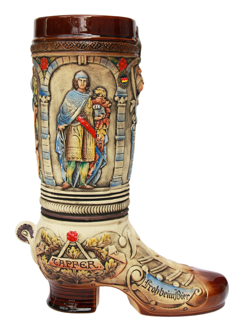 German Ceramic Beer Boot 2 Liter