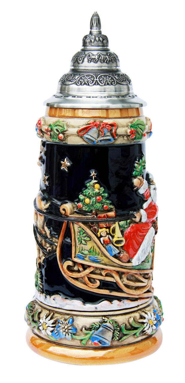 Handpainted Christmas German Ceramic Stein