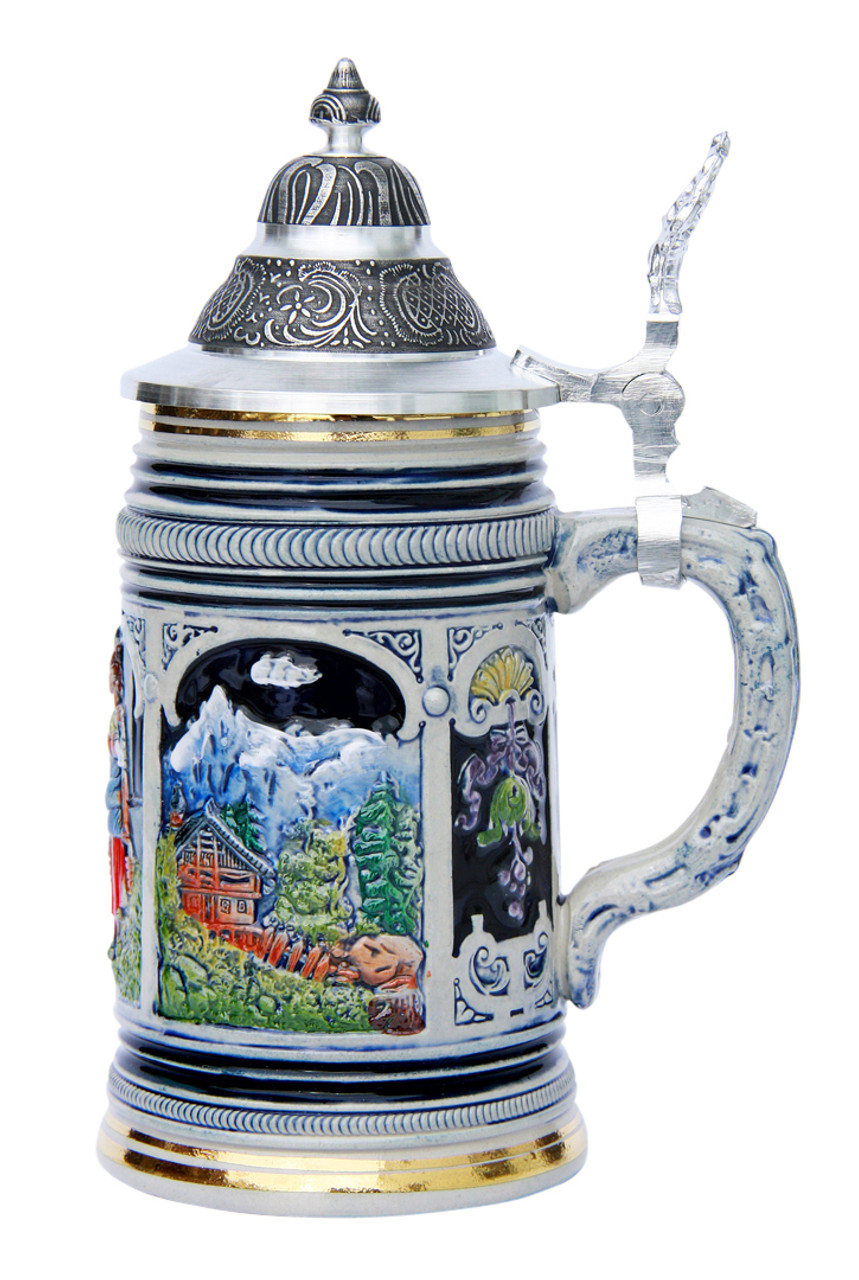 Tyrolean Couple 100th Anniversary Thewalt Beer Stein