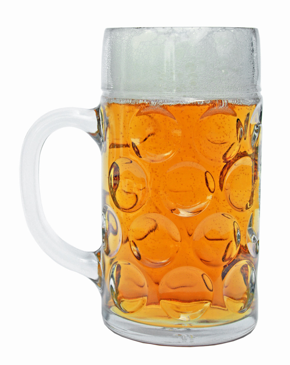 Deutschland and State Crests Dimpled Oktoberfest Glass Beer Mug 1 Liter