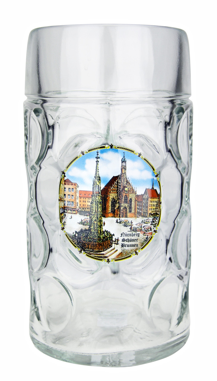 Oktoberfest Bavarian Isar Beer Mug - 1 Liter Masskrug