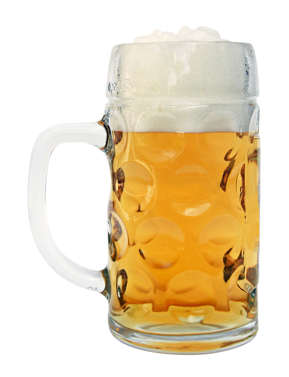 Neuschwanstein Dimpled Oktoberfest Glass Beer Mug (.5 Liter)