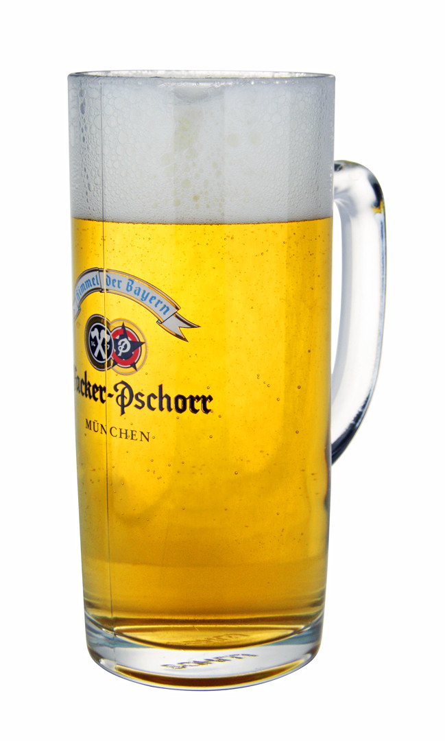 Hacker Pschorr Glass Beer Mug 0.5 Liter