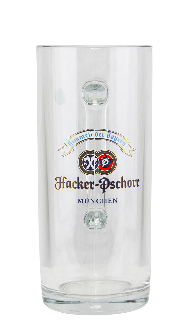 Hacker Pschorr Glass Beer Mug 0.5 Liter