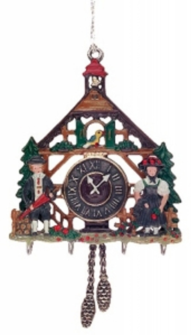 3d Bavarian Cuckoo Clock German Pewter Christmas Ornament Germansteins Com