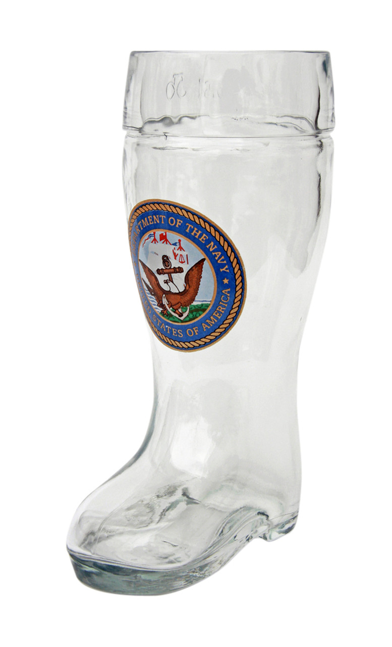 Custom Engraved 0.5 Liter beer Boot with US Navy Seal