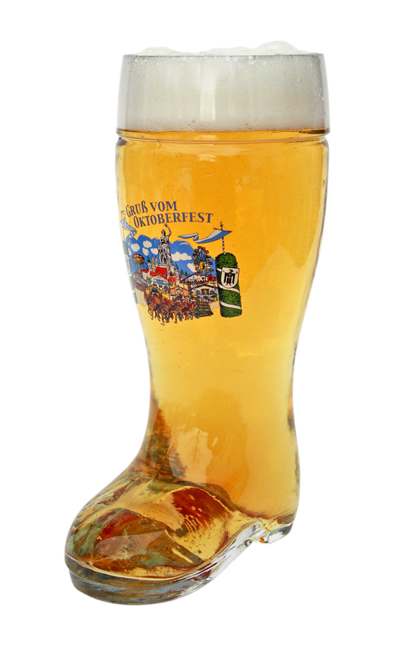 Custom Engraved Oktoberfest Glass Beer Boot 05 Liter