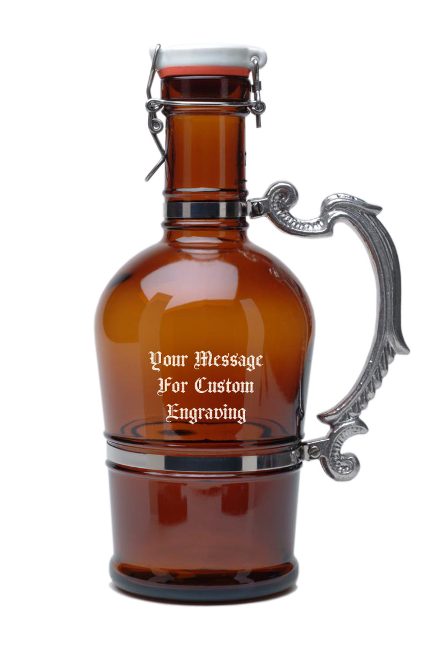 Personalized Glass Bottle - Fliptop - Engraved