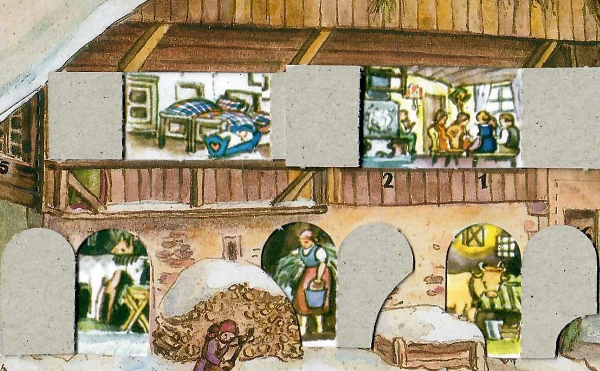 Christmas in the Alps 1960 Reproduction 3D Panorama German Advent Calendar
