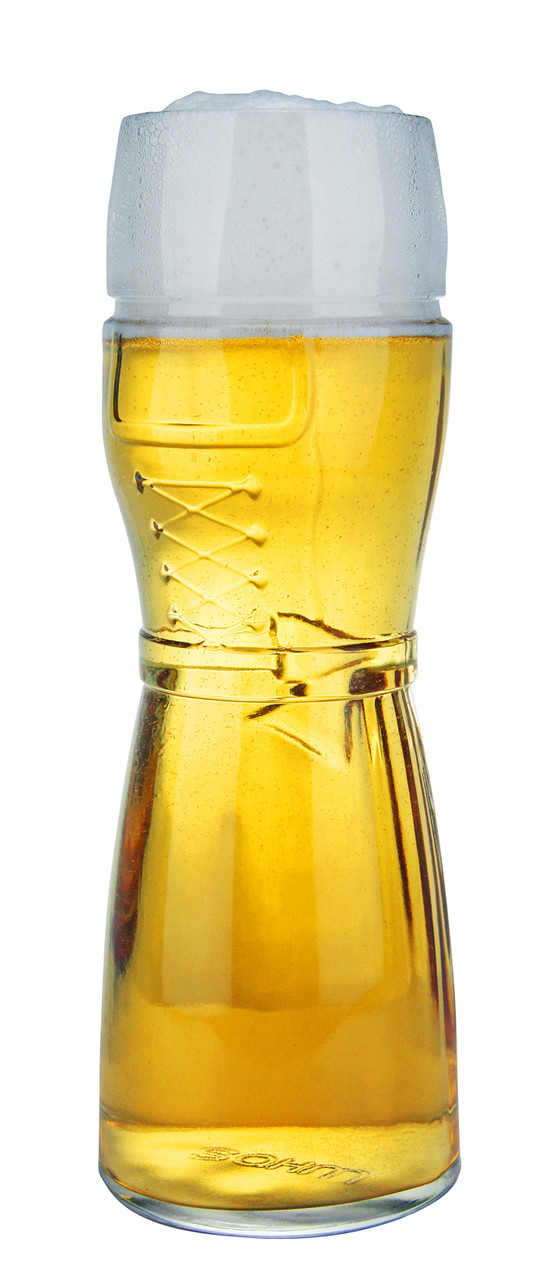 Traditional Dirndl German Wheat Beer Glass