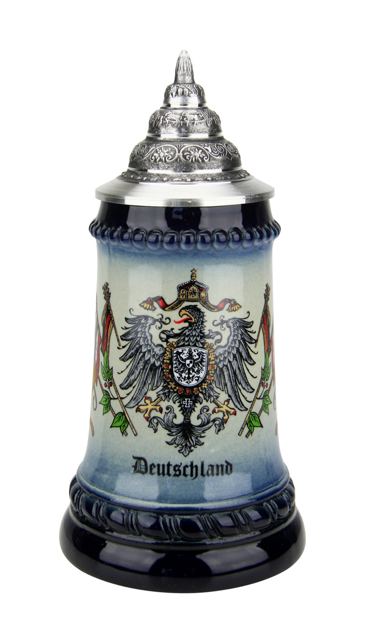 German Eagle and Crown Coat of Arms Beer Stein (.25 Liter)