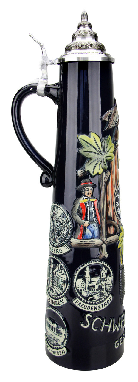 Schwarzwald Black Forest Cuckoo Clock Jug Stein | 2 Liter