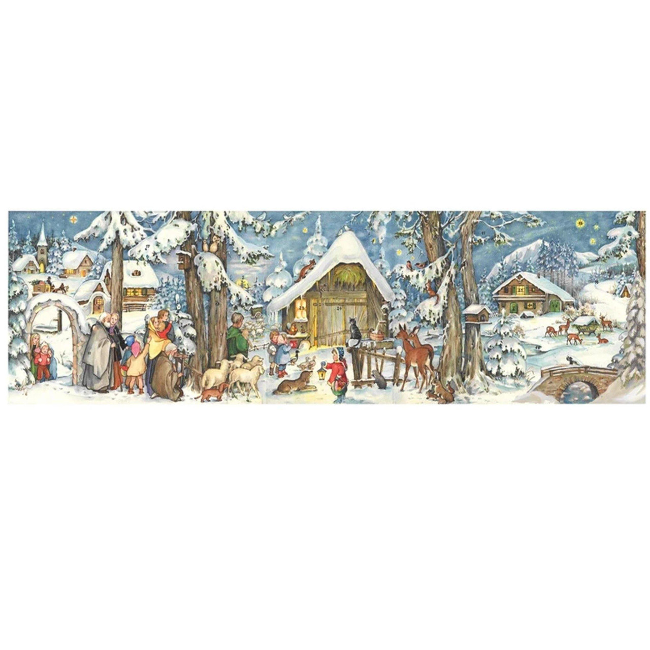 27" Wide Journey to the Stable German Advent Calendar
