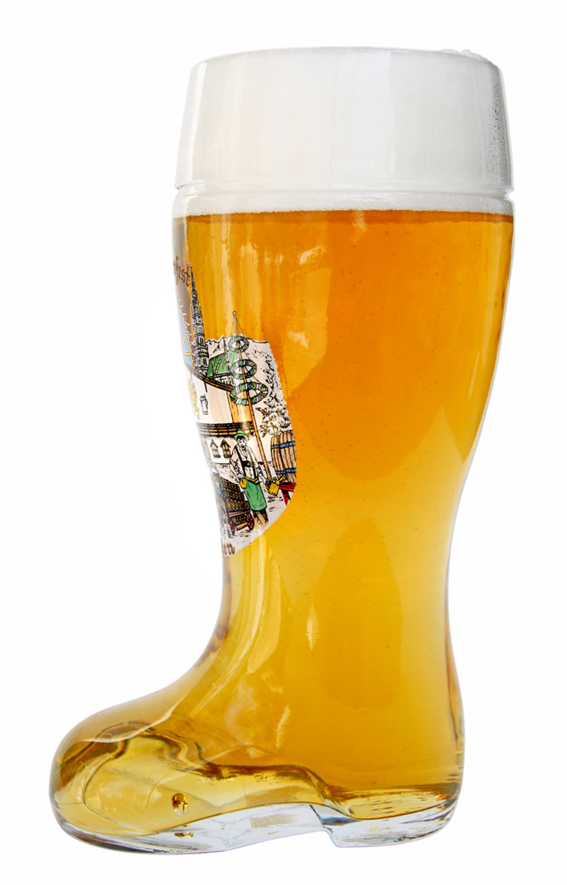 Custom Engraved Oktoberfest Munich Glass Beer Boot 1 Liter