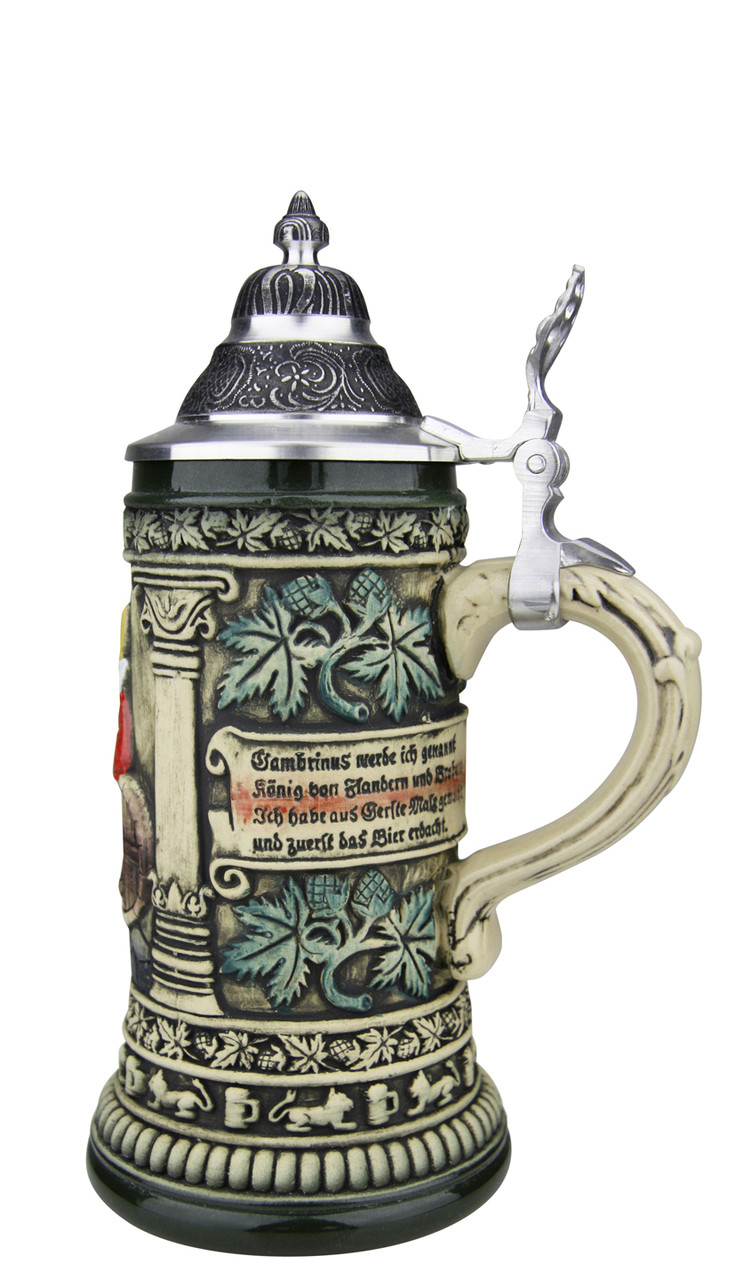 Gambrinus The Beer King Stein Rustic | 0.3 Liter - GermanSteins.com