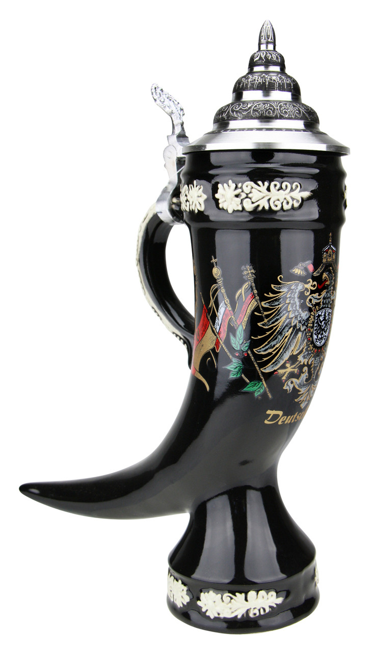 Deutschland Drinking Horn Stein | German Drinking Horn