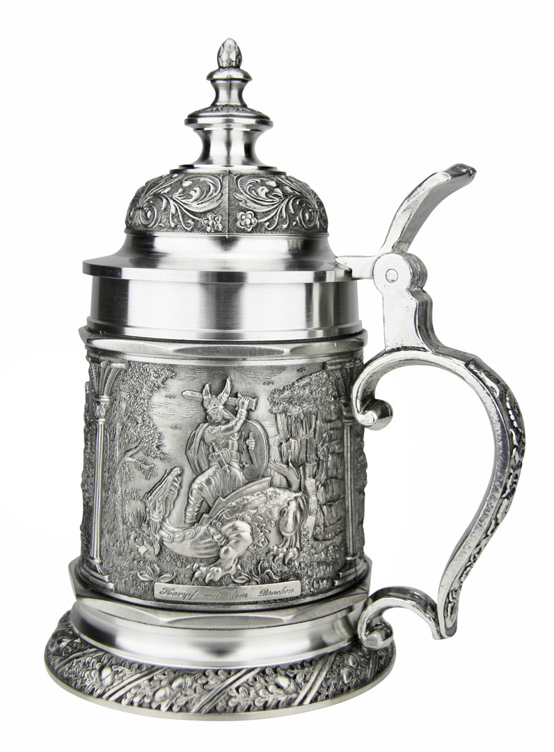 Siegfried Treasure of the Nibelungen Pewter Beer Stein