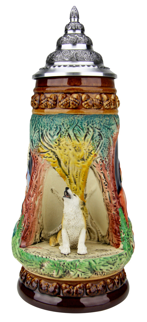 Howling Wolf Wildlife Grotto Beer Stein