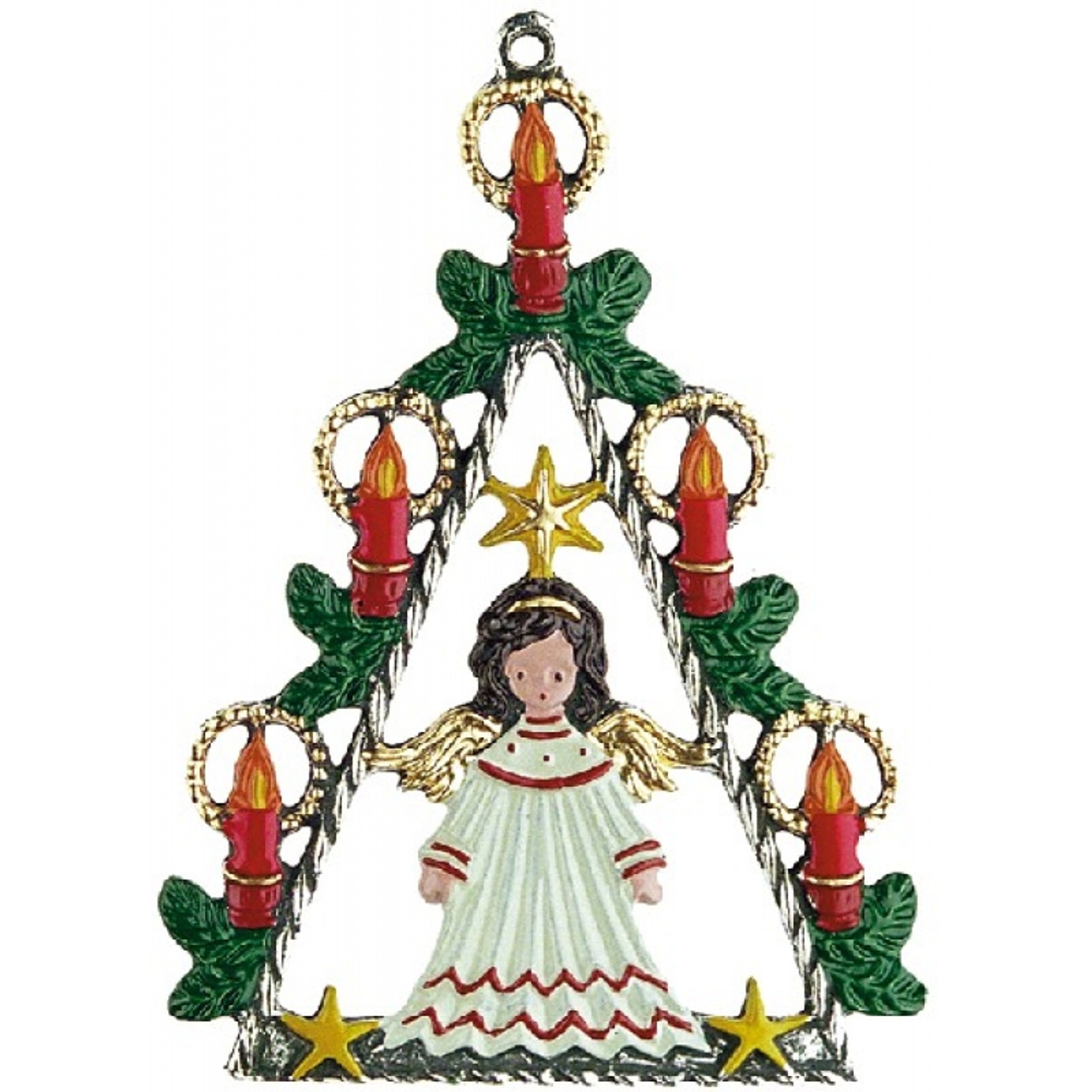 Angel Christmas Tree German Pewter Christmas Ornament