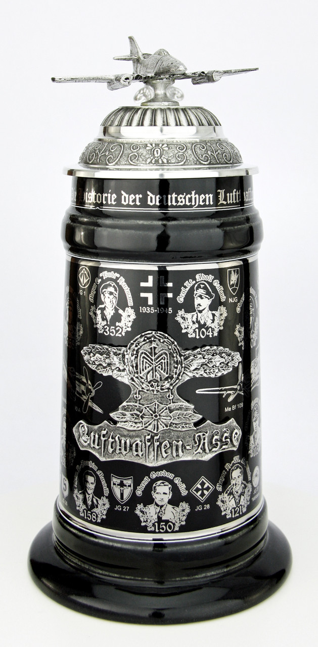 History of the Luftwaffe Aces Beer Stein - GermanSteins.com