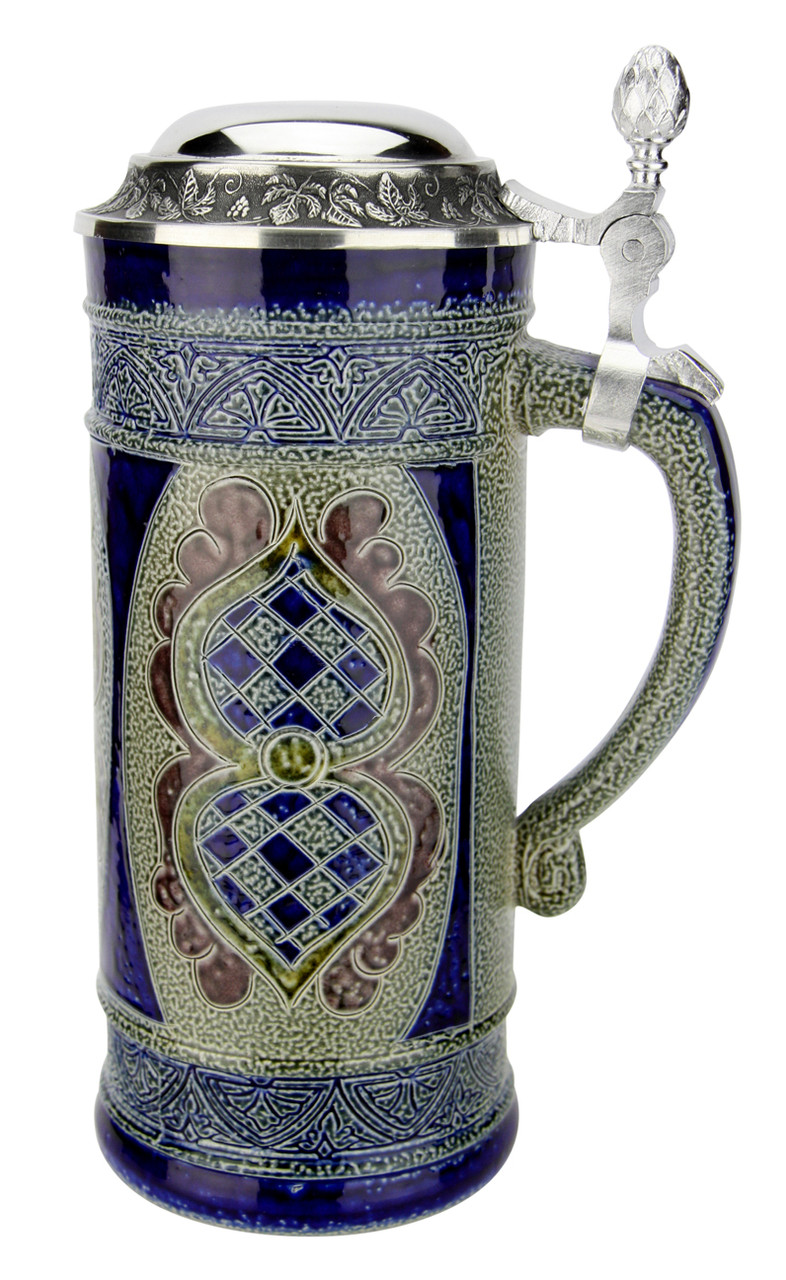 Stoneware Salt Liter Stein 0.4 Glaze Stylized | Beer