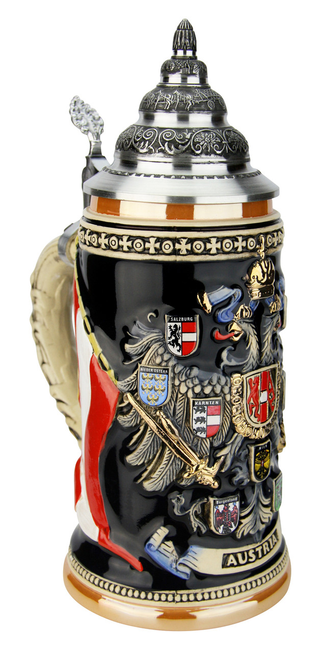 Austria Eagle Coat of Arms Beer Stein | Austria Beer Stein