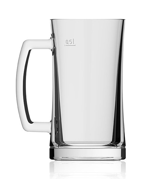 Kora Glass Beer Mug 0.5 Liter - GermanSteins.com