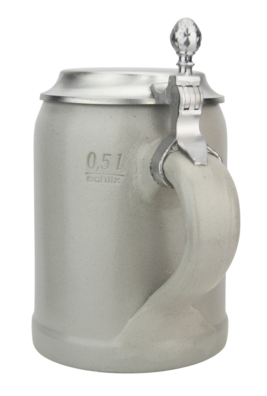 German Stoneware Salt Glaze Beer Stein 0.5 Liter