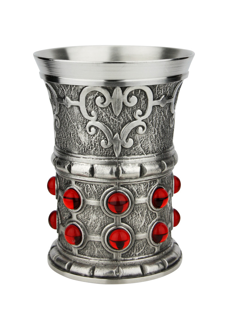 Pewter Rubin Swarovski Chalice Cup - GermanSteins.com