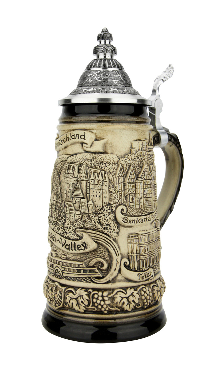 Moselle River Valley Beer Stein | 0.25L German Scenic Stein