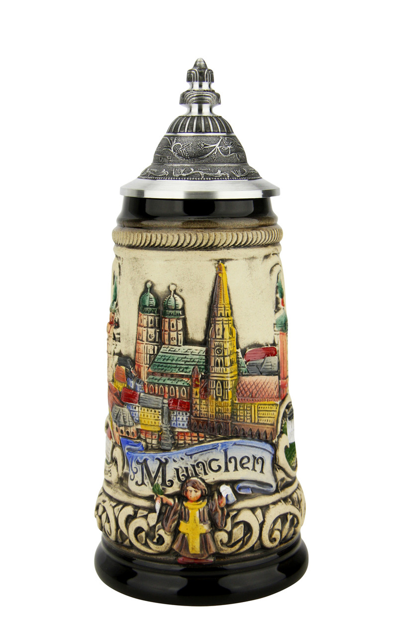 Munich Germany Beer Stein Rustic Finish | 0.25 Liter