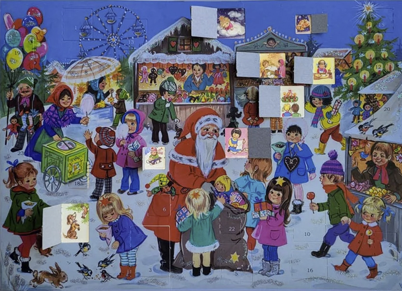 German Advent Calendars: Santa at the Christmas Market