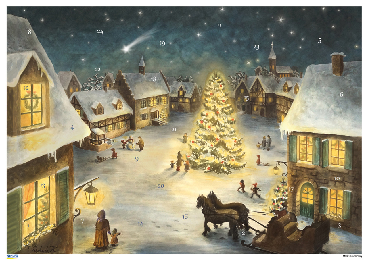 Christmas Village German Advent Calendar