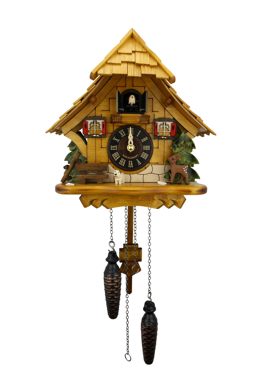 Deer Alpine Chalet Black Forest Quartz Cuckoo Clock | Musical 