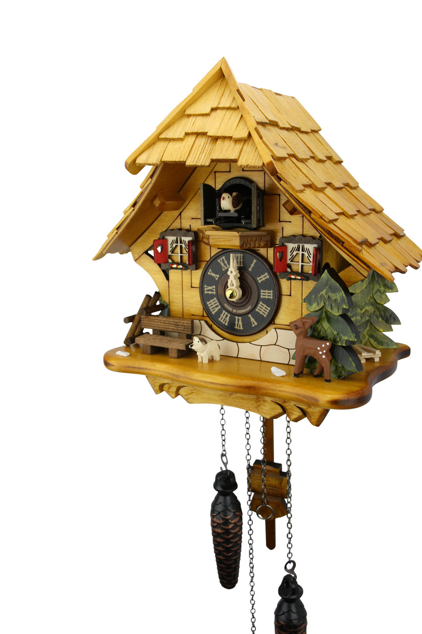 Deer Alpine Chalet Black Forest Quartz Cuckoo Clock | Musical 