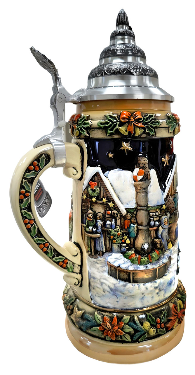 Santa at the Christmas Market German Beer Stein 
