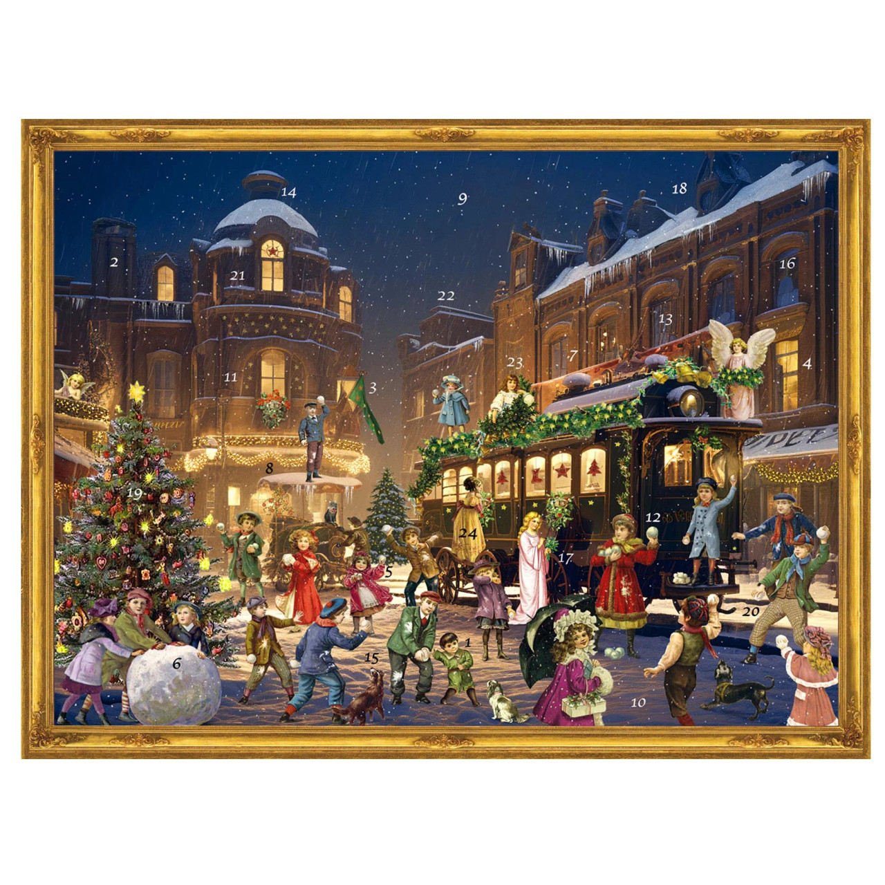 Victorian Christmas at the Train Station German Advent Calendar