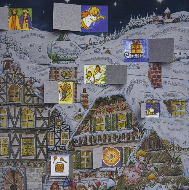 Manger in the Alps German Christmas Advent Calendar