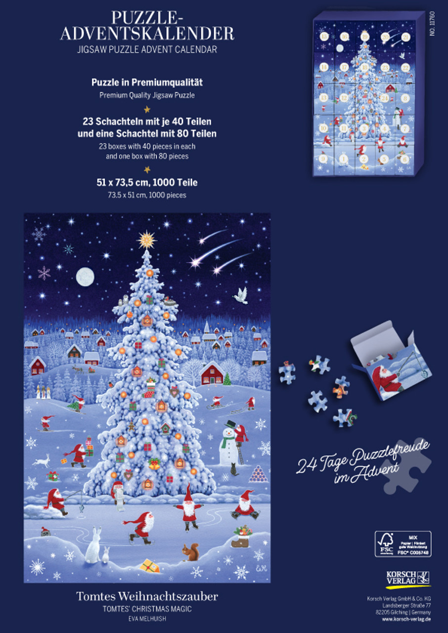 Nisse Winter Christmas Tree Puzzle German Advent Calendar