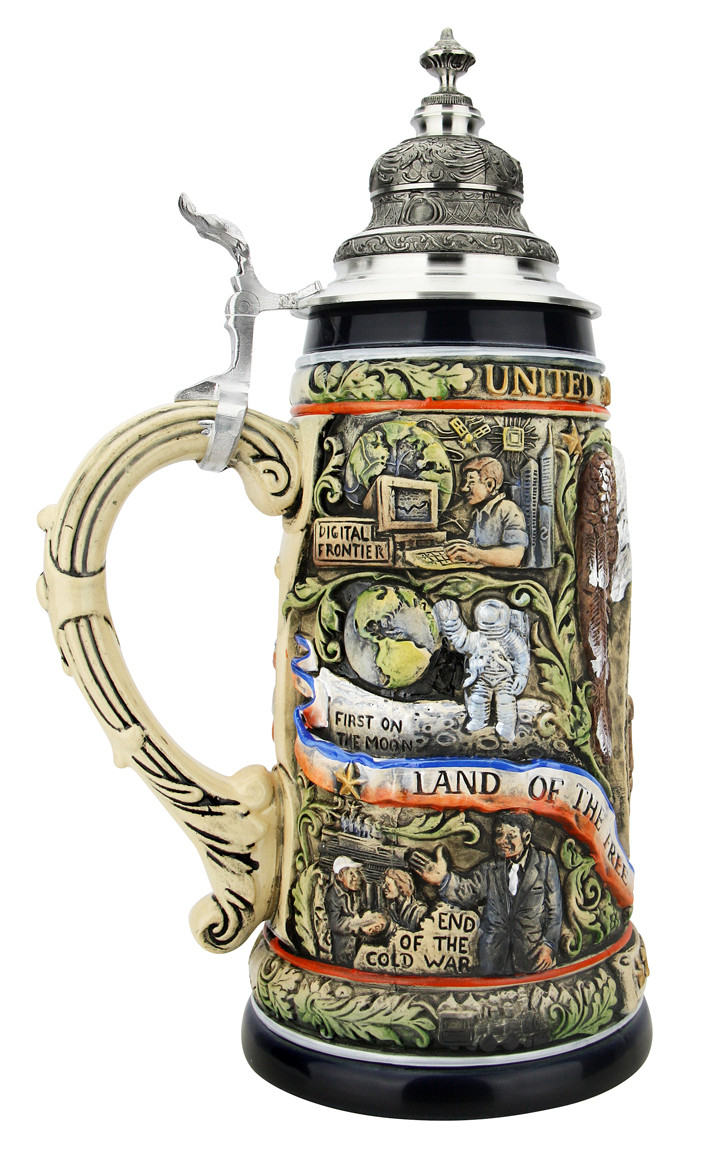 250th USA Anniversary Commemorative Beer Stein with Baroque Style
