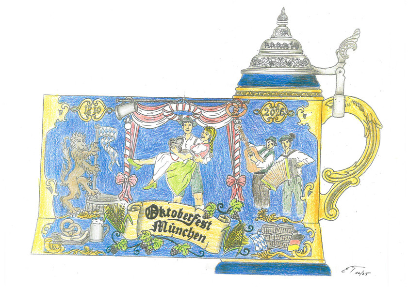 216th Anniversary Oktoberfest Beer Stein | King Werk 2026 Oktoberfest Beer Stein